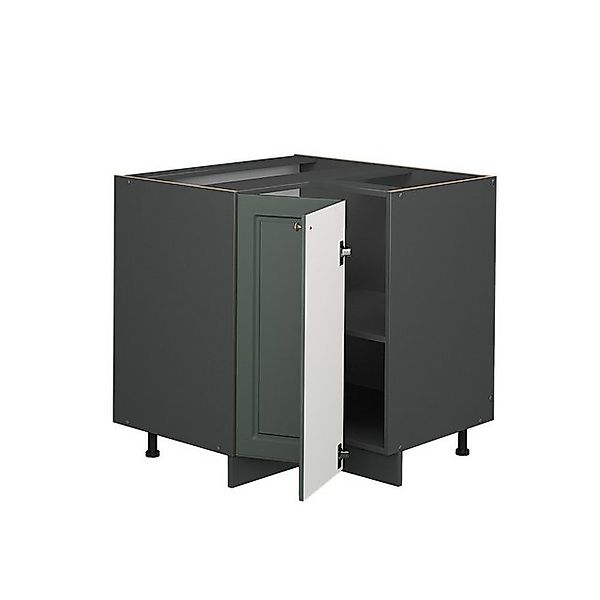 Vicco Eckunterschrank Fame-Line Grün-Gold Landhaus/Anthrazit 81 cm AP Eiche günstig online kaufen