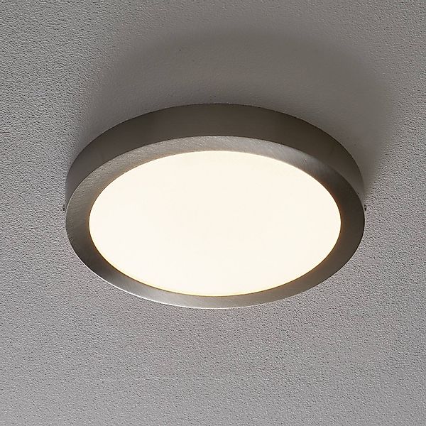 Eglo Connect LED-Aufbauleuchte Fueva Nickel matt 30 cm x 30 cm günstig online kaufen