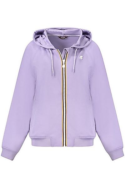 K-Way Sweatshirt Damen Kapuzenpullover Violett mit Reißverschluss günstig online kaufen