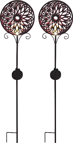 LUXFORM Gartenleuchte »Solar-Erdspieß-Gartenlampe - Mandala - 2 Stück«, Leu günstig online kaufen