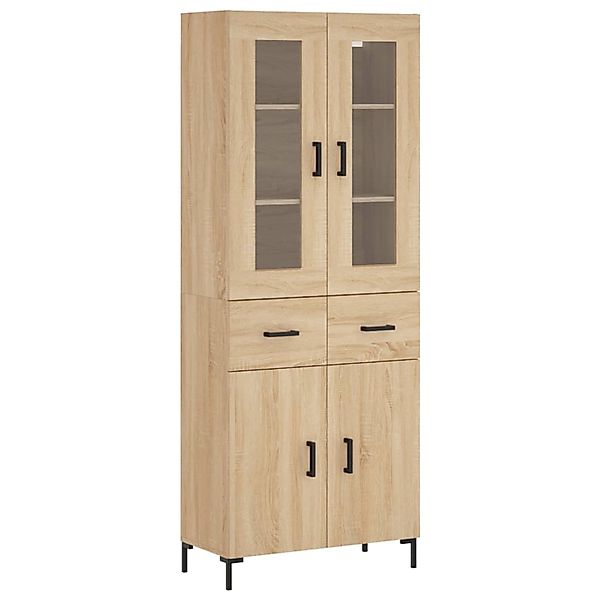 vidaXL Highboard Sonoma-Eiche 69,5x34x180 cm Holzwerkstoff 3198532 günstig online kaufen