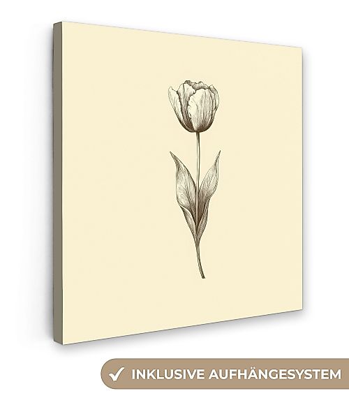OneMillionCanvasses® Leinwandbild Illustration - Tulpe - günstig online kaufen