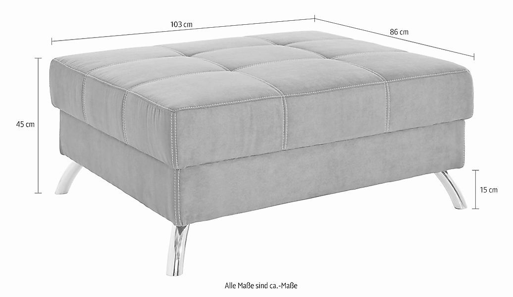 Jockenhöfer Gruppe Hocker "San Francisco, B: 103 cm" günstig online kaufen