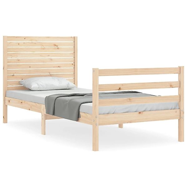 vidaXL Massivholzbett mit Kopfteil 100x200 cm1933195 günstig online kaufen