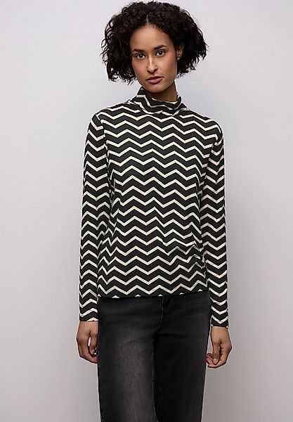 STREET ONE Rollkragenshirt mit Leoprint günstig online kaufen