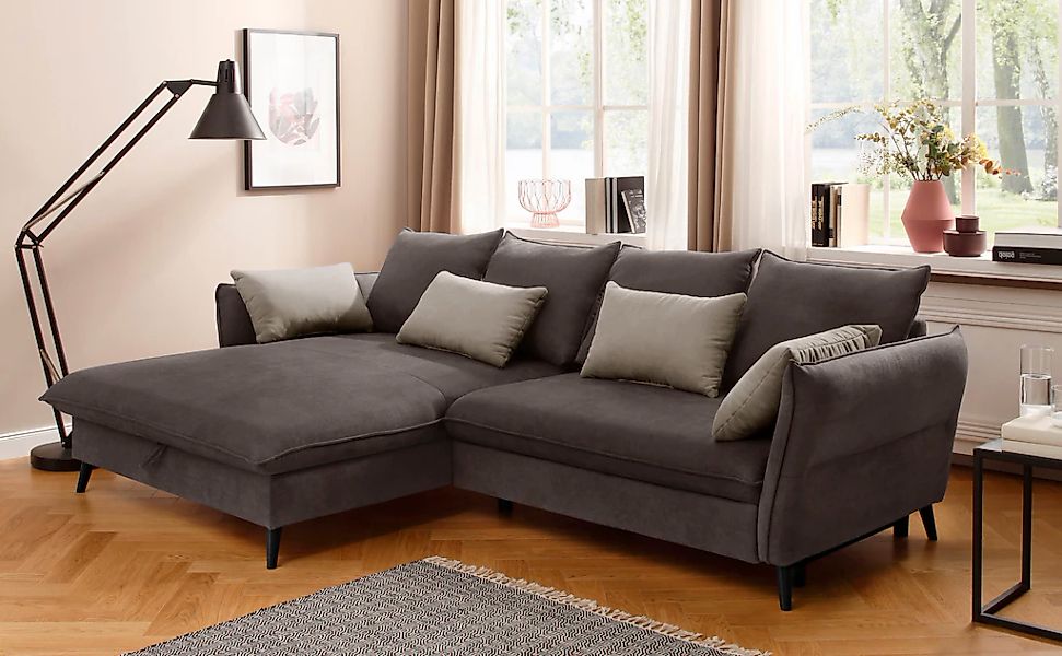 Home affaire Ecksofa "Tirano, moderne Optik, komfortabel, Breite 274cm,L-Fo günstig online kaufen
