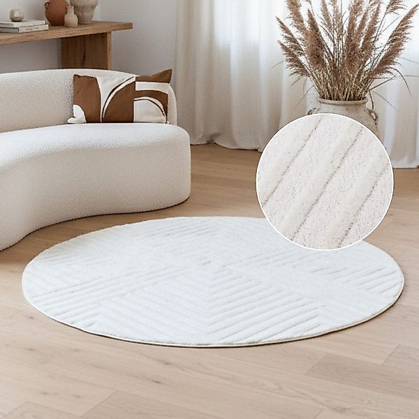 Tapiso Teppich HYGGE, rund, Höhe: 9 günstig online kaufen