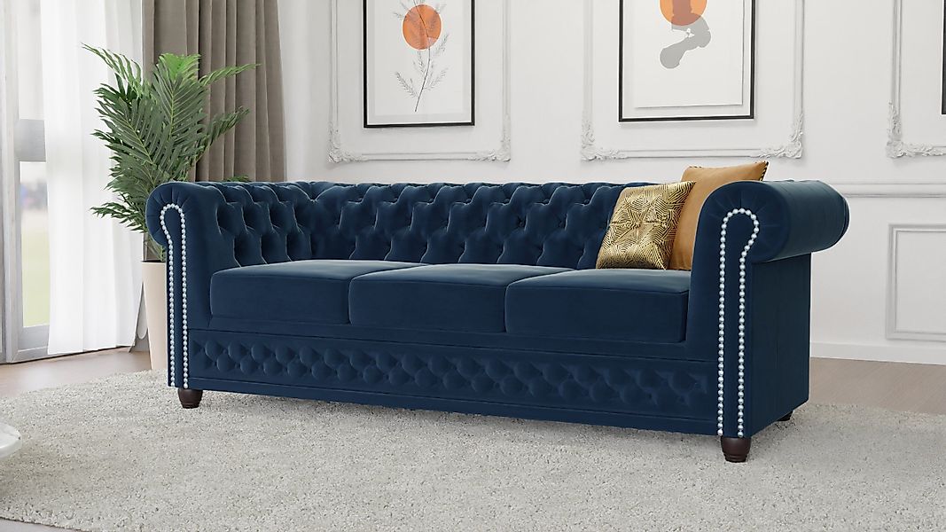 S-Style Möbel Chesterfield-Sofa Lena 3-Sitzer mit günstig online kaufen