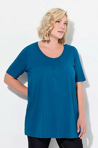 Ulla Popken T-Shirt T-Shirt Zierfalten A-Linie Rundhals Halbarm Modal günstig online kaufen