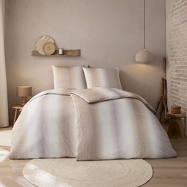 Estella Interlock Jersey Bettwäsche Caspian 6614-205 Streifen 135x200 günstig online kaufen