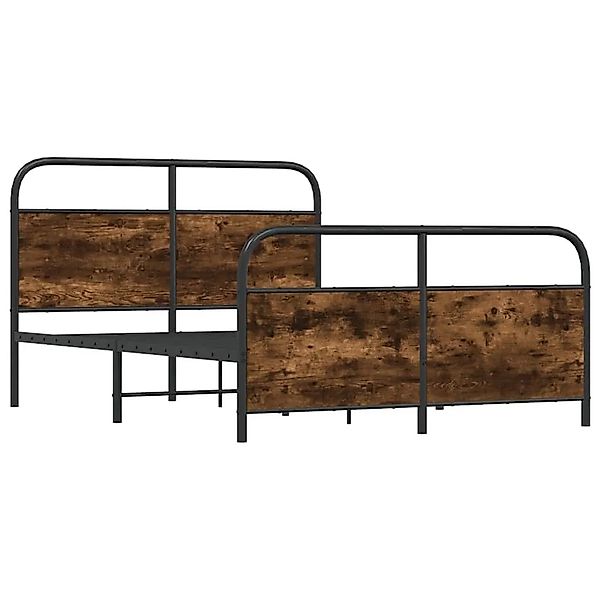 vidaXL Bettgestell ohne Matratze 120x190 cm Räuchereiche Holzwerkstoff 4100 günstig online kaufen