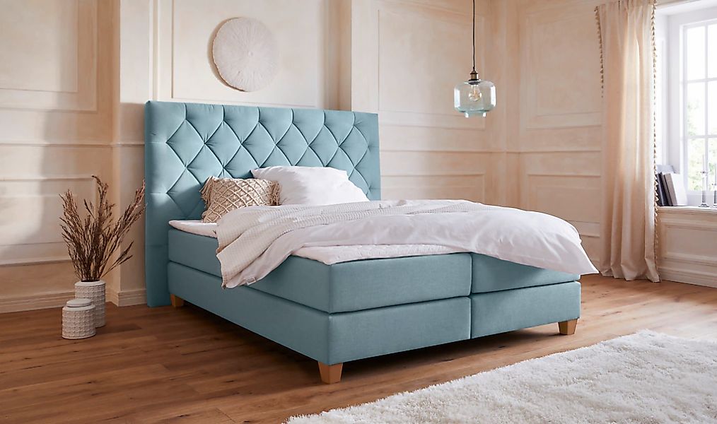 Home affaire Boxspringbett "Harmones hoch" in 3 Breiten, Härtegrad auch im günstig online kaufen