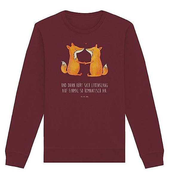 Mr. & Mrs. Panda Longpullover Füchse Liebe Größe XL - Burgundy - Geschenk, günstig online kaufen