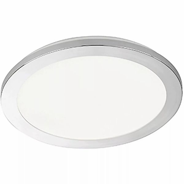 Fischer & Honsel LED-Deckenleuchte Gotland 1x 15 W Weiß-Chrom 2100 lm Rund günstig online kaufen