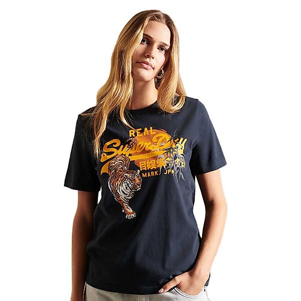 Superdry Vintage Logo Rising Sun Kurzarm T-shirt S Eclipse Navy Tiger günstig online kaufen