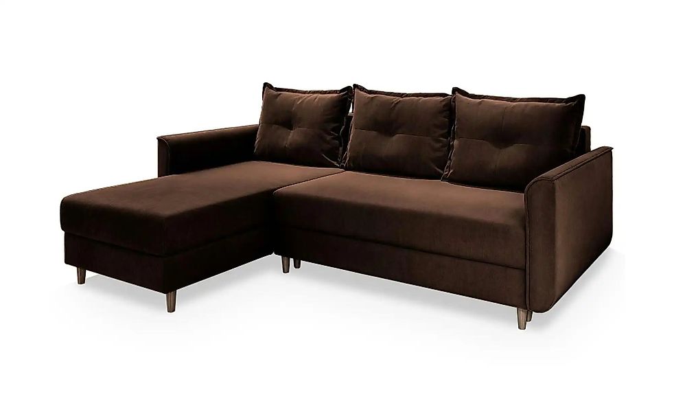 MASSENO Ecksofa mit Schlaffunktion Pisan ¦ braun ¦ Maße (cm): B: 220 H: 91 günstig online kaufen