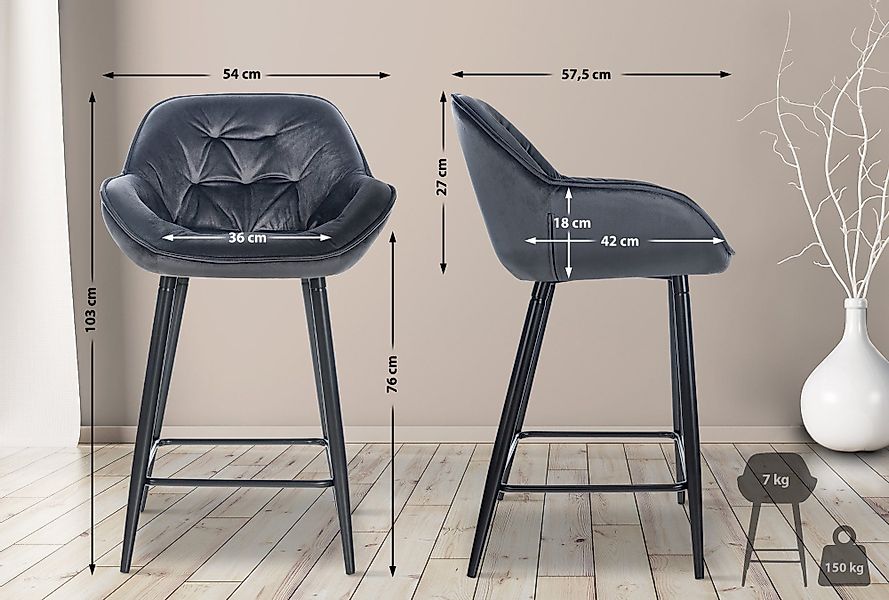 CLP Barhocker Gibson, Sitzhöhe 76 cm günstig online kaufen