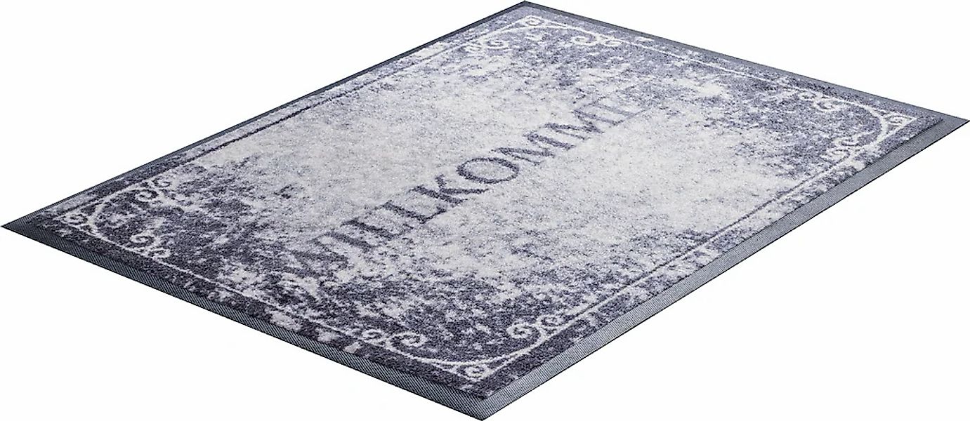 Grund Fußmatte "Willkommen" rechteckig 8 mm Höhe Schmutzfangmatte, mit Spru günstig online kaufen