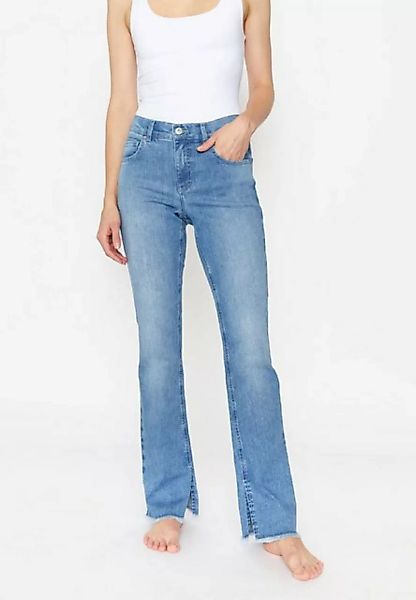 ANGELS Bootcut-Jeans Jeans Leni Slit Fringe mit Saum-Schlitz günstig online kaufen