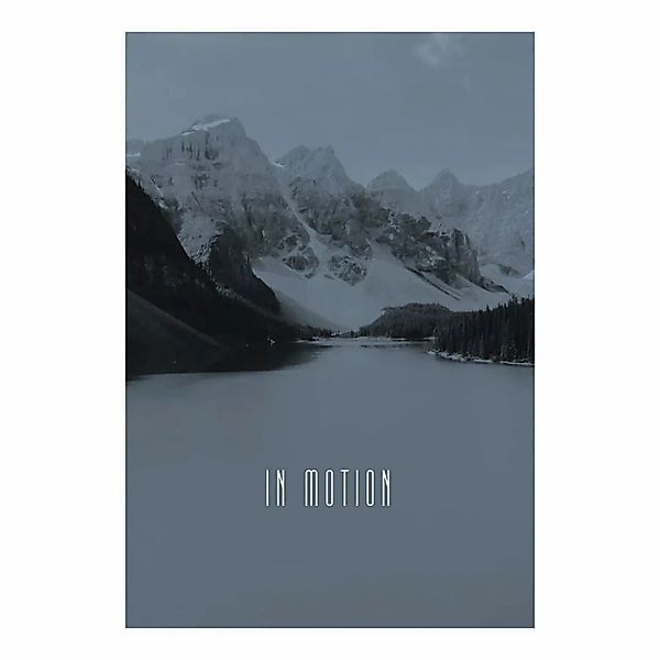 Komar Poster Word Lake In Motion Steel Natur B/L: ca. 50x70 cm günstig online kaufen