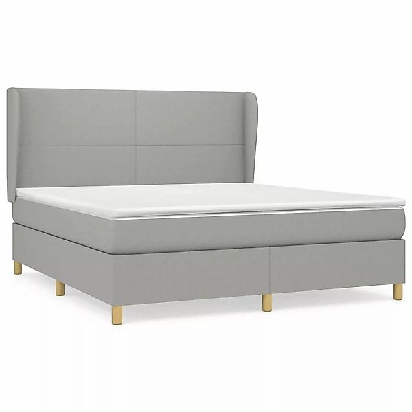 vidaXL Boxspringbett mit Matratze Hellgrau 180x200 cm Stoff1395199 günstig online kaufen