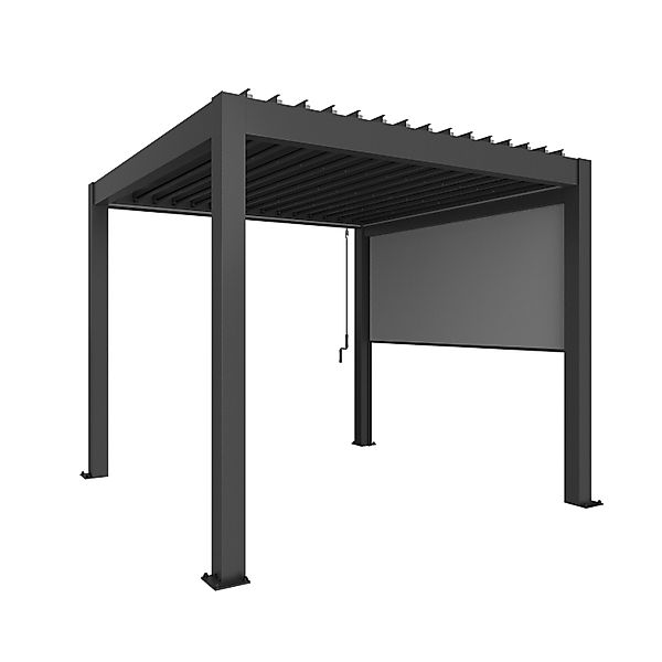 Biohort Sonnenschutzrollo zu Pergola 10 x 235 x 272 cm Dunkelgrau-Metallic günstig online kaufen