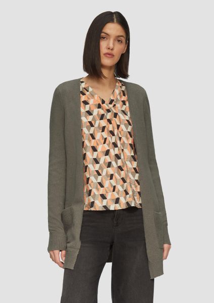 s.Oliver Cardigan Strickjacke Strickjacke mit Rippbündchen günstig online kaufen