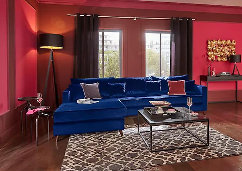 Home affaire Ecksofa »Renesse L-Form«, lose Kissen, Keder an Sitzkissen günstig online kaufen