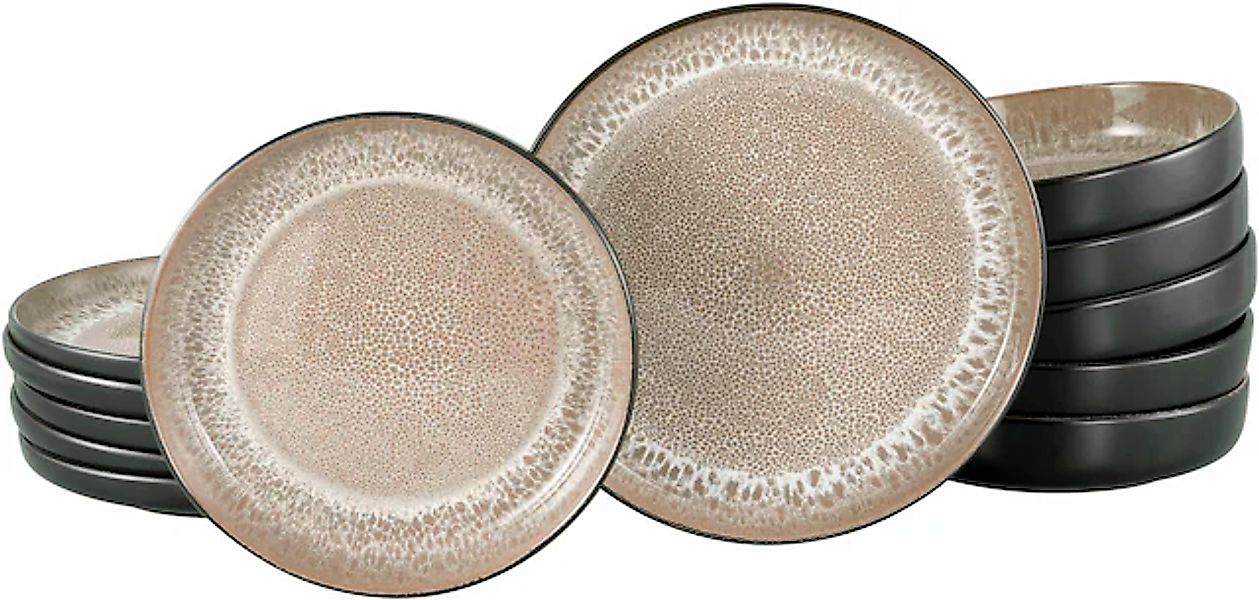 my home Tafelservice »modernes Geschirr-Set, Service Nydala«, (Set, 12 tlg. günstig online kaufen