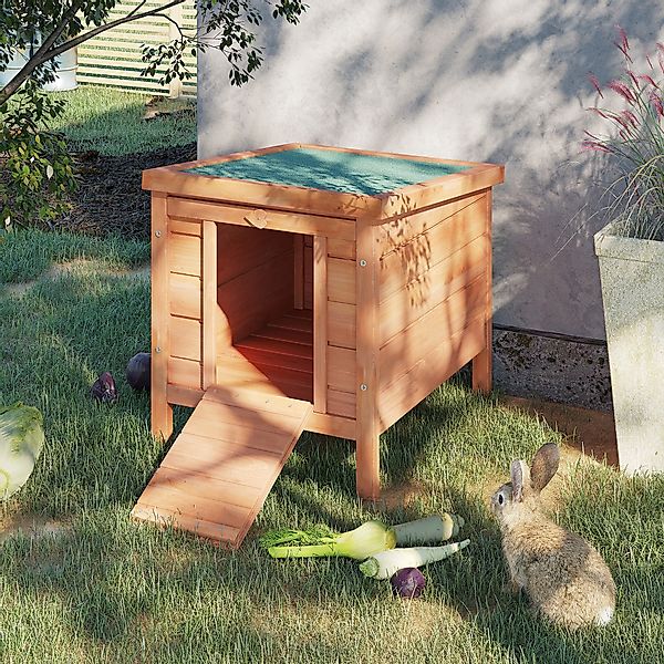 PawHut Kleintierstall Kleintierkäfig 51x42x43 cm mit aufklappbarem Asphaltd günstig online kaufen