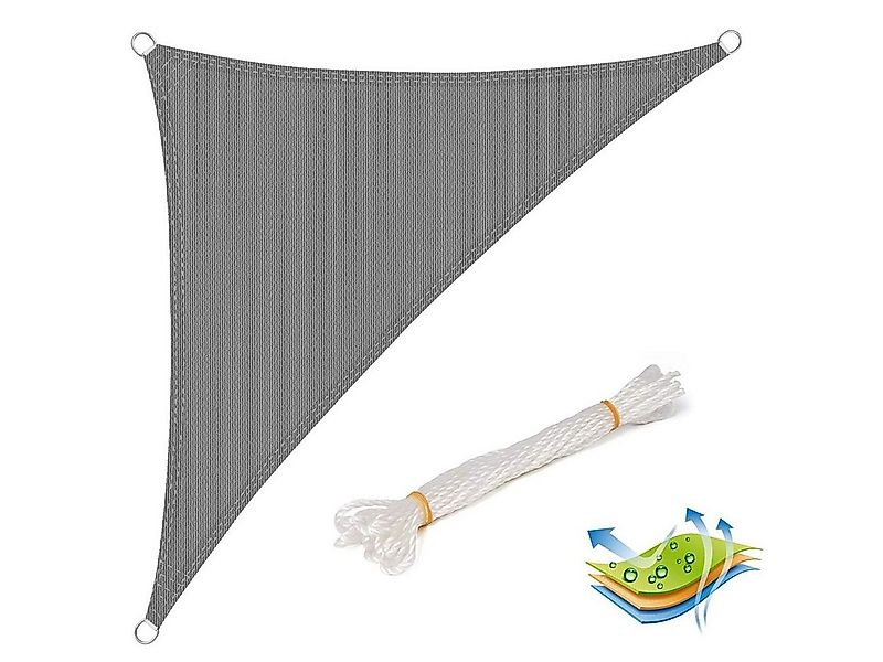 Woltu Sonnensegel, Sonnensegel Windschutz dreieck grau günstig online kaufen