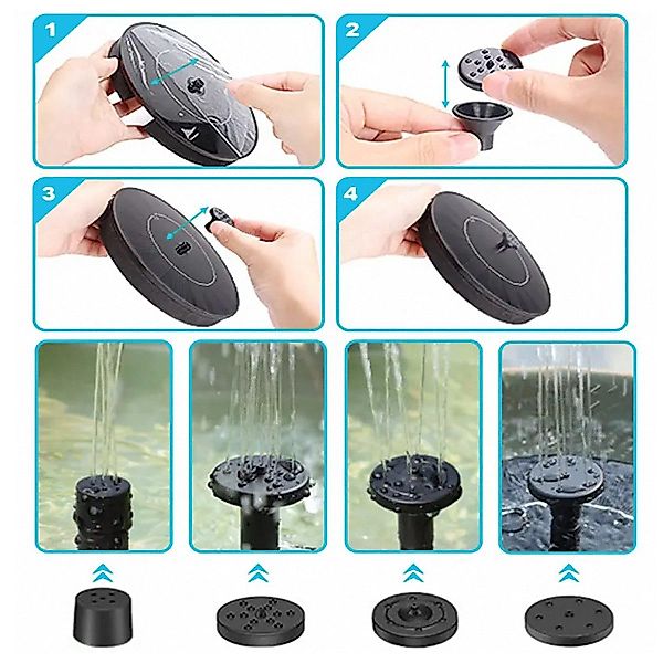 matches21 HOME & HOBBY Wasserspiel Solar-Brunnen günstig online kaufen