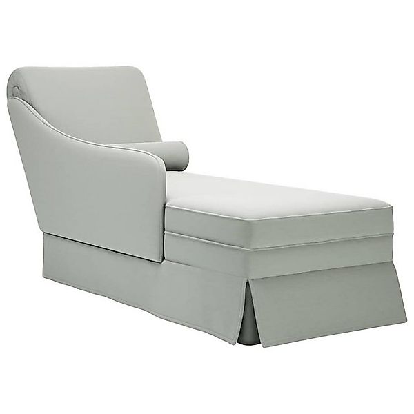 vidaXL Chaiselongue, Chaiselongue mit Nackenrolle und Rechter Armlehne Hell günstig online kaufen