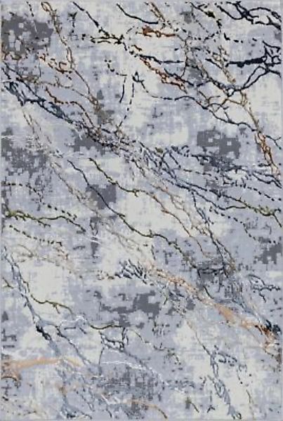 Carpetilla Designer Wohnzimmer Teppich Abstrakte Musterung  Grau-Beige Senf günstig online kaufen