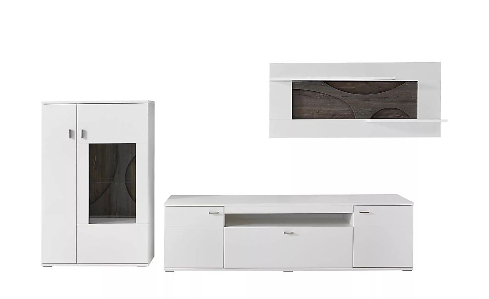 Wohnwand  Damazan - weiß - 340 cm - 172 cm - 51 cm - Sconto günstig online kaufen