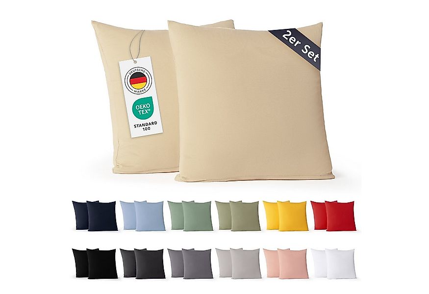 Blumtal Kissenbezug Premium Jersey 2er Set, Oeko-Tex Zertifiziert, (2 Stück günstig online kaufen