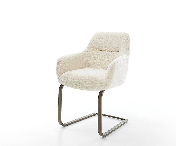 Freischwinger Pejo-Flex Teddystoff Beige Freischwinger flach Effektfinish T günstig online kaufen