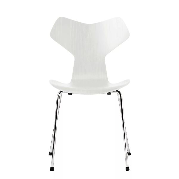Fritz Hansen - Grand Prix™ Stuhl gefärbte Esche - weiß/Sitzfläche gefärbte günstig online kaufen