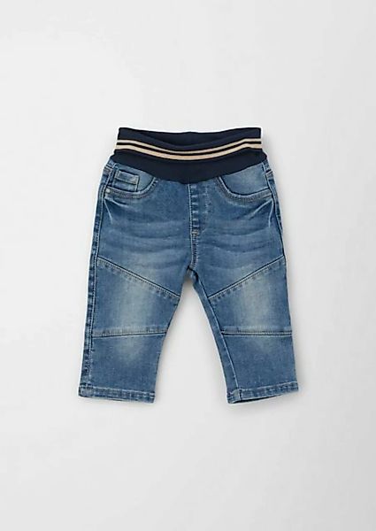 s.Oliver Stoffhose Jeans mit Umschlagbund Streifen-Detail, Ziernaht günstig online kaufen