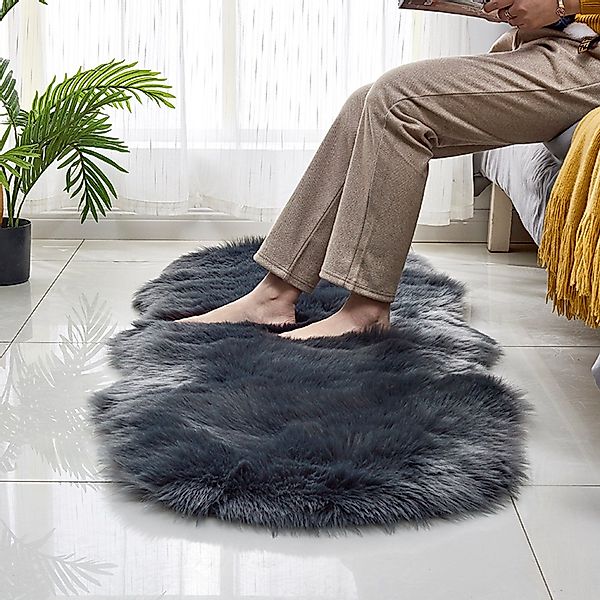 BTTO TEPP Hochflor-Teppich Fellteppich,Kunstfell,Weich,Hochflor Shaggy Tepp günstig online kaufen