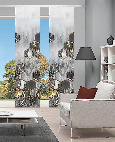 Vision S Schiebegardine »LAYON 2er SET« Paneelwagen 2 Stk. tlg. Schiebevorh günstig online kaufen