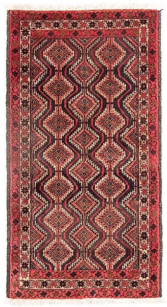 morgenland Wollteppich »Belutsch Durchgemustert Rosso 153 x 83 cm«, rechtec günstig online kaufen