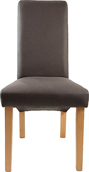 Home affaire 4-Fußstuhl »Rito«, (Set), 2 St., Microfaser, Gestell Buche nat günstig online kaufen