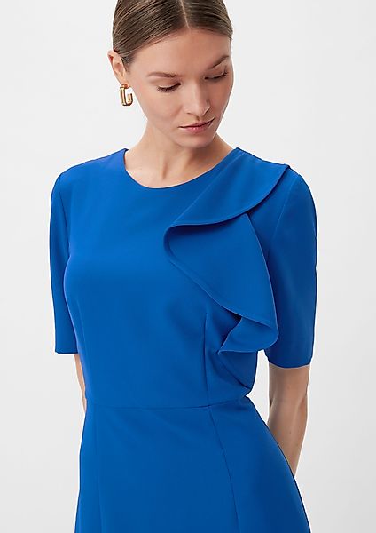 comma Minikleid Kleid mit Volant-Detail Applikation günstig online kaufen