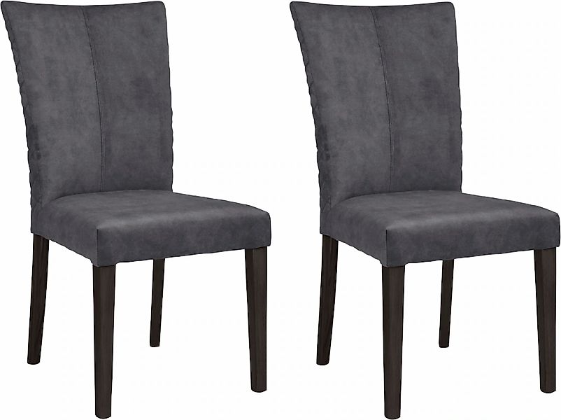 Leonique 4-Fußstuhl "Vence" (Set) 2 Stk. Luxus-Microfaser mit Rautensteppun günstig online kaufen