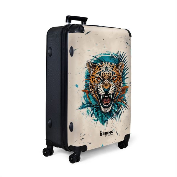 NoBoringSuitcases.com© Hartschalen-Trolley Beige mit Jaguar 77 günstig online kaufen