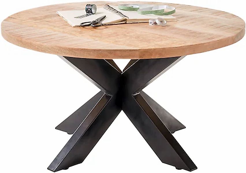 Stolkom Couchtisch »Ace«, rund, Tisch in Massivholz Mango günstig online kaufen