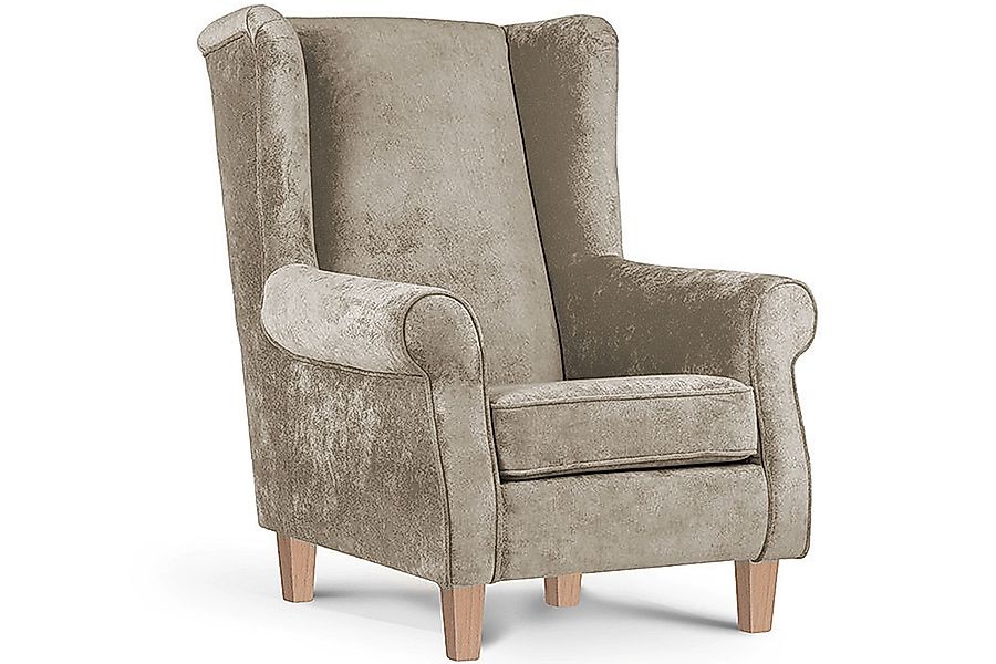 KONSIMO® Ohrensessel MILES Einzelsessel mit Sitzhocker, günstig online kaufen