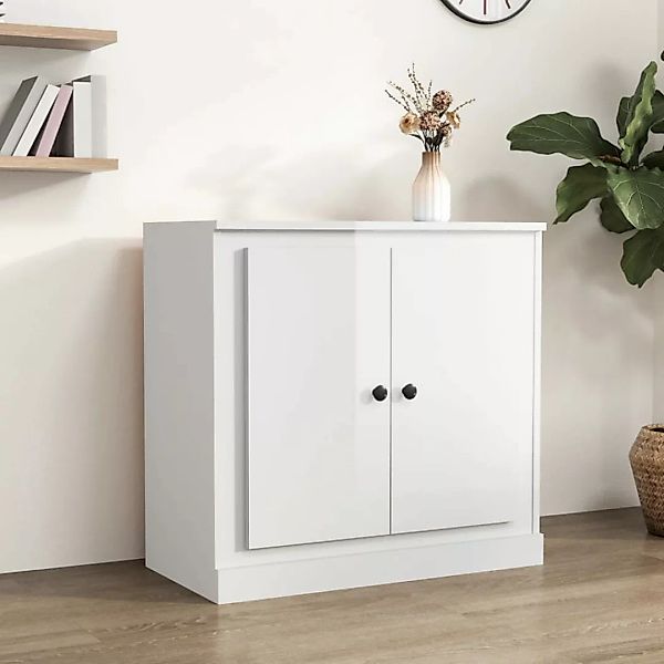 Vidaxl Sideboard Hochglanz-weiß 70x35,5x67,5 Cm Holzwerkstoff günstig online kaufen