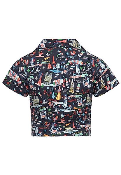 QueenKerosin Kurzarmbluse Paris mit Paris-Artwork günstig online kaufen